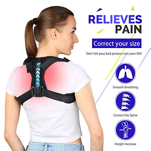 Sr Sun Room Posture Corrector For Men And Women- Adjustable Upper Back Brace For Clavicle Support And Providing Pain Relief From Neck, Back And Shoulder #TOP3