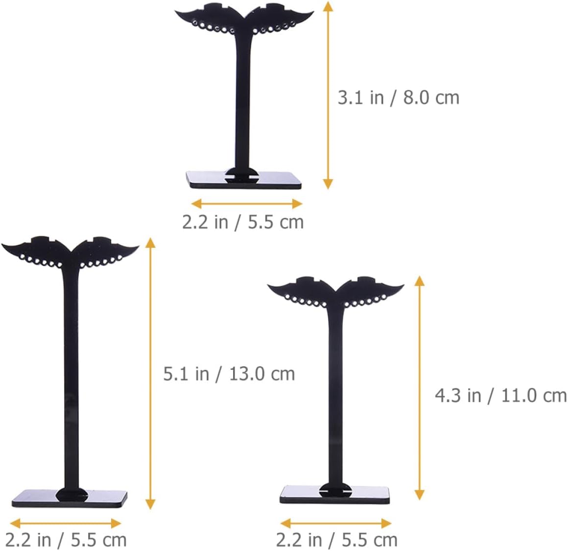 Alipis 3pcs Acrylic Earrings Rack Organizer for Hanging Jewelry Display image 2