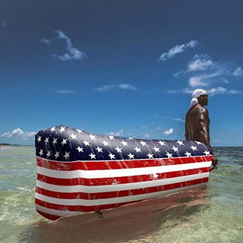 Orsen Camping Accessories Inflatable Lounger Couch Hammock Waterproof, Air Sofa for Backyard Lakeside Beach with Compression Sacks, Outdoor Gifts for Men Boyfriend (USAFLAG)