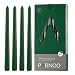 Light In The Dark Holiday Green Taper Candles - Set of 14 Dripless Candles - 10 inch Tall, 3/4 inch Thick - 7.5 Hour Clean Burning