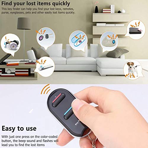 Vodeson Key Finder Tv Remote Control Finder, No Smartphone Needed Easy To Use Suitable For The Elderly 80Db Rf Locator Device,Key Finders Make Noise Keychain Tracker/Wallet Finder #TOP2