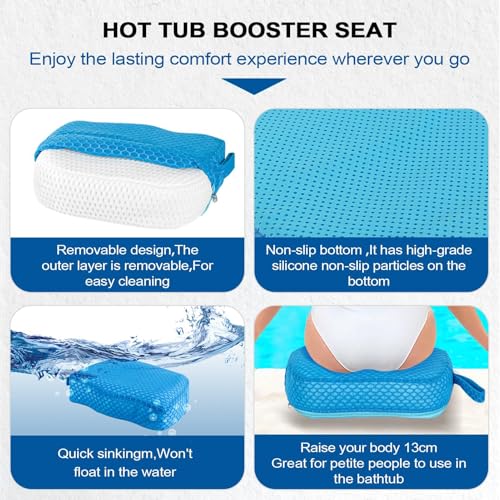 Coussin de jacuzzi extérieur et rehausseur de spa portable antidérapant