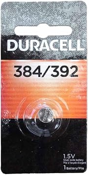 Duracell 384/392 1.5V Silver Oxide Button Battery long-lasting battery 1 count