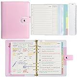 Lo que puedes obtener: 1 funda para planificador, divisor de índice de colores, 5, papel de plan mensual x 45, papel de lista de todo x 45, bolsa con cremallera, 1 regla de marcapáginas de PP