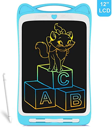 LCD Writing Tablet,Richgv 12 Inches Colorful Doodle Board with Screen Lock Portable Drawing
