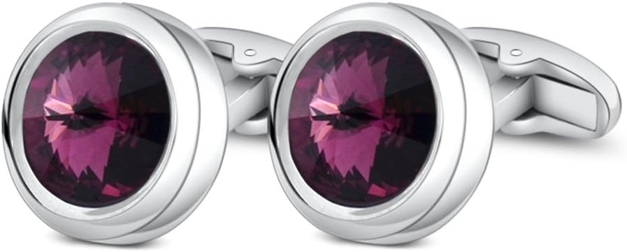 Charm Style Cufflinks Fancy Swarovski Crystal Cuff Links