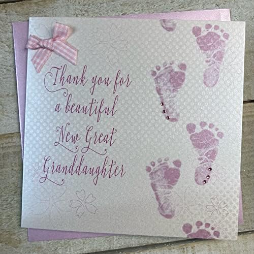 WHITE COTTON CARDS Thank You So Much For Our Beautiful First Grandson