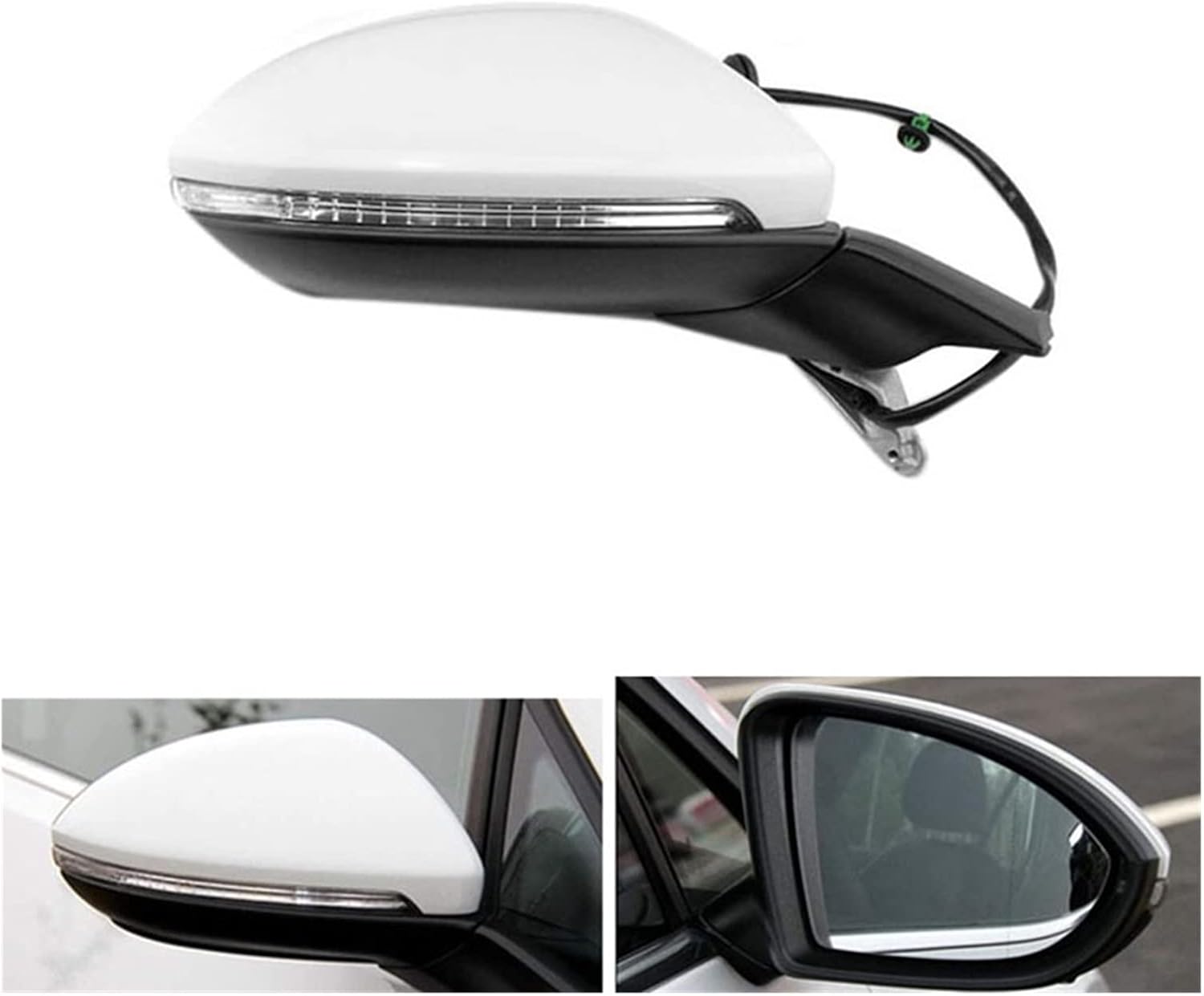 Electric Folding Rearview Mirror Assembly Heating Mirror With Light Compatible With Golf 7 MK7 2014-2016 5GG 857 507 A(Right Hand Drive)