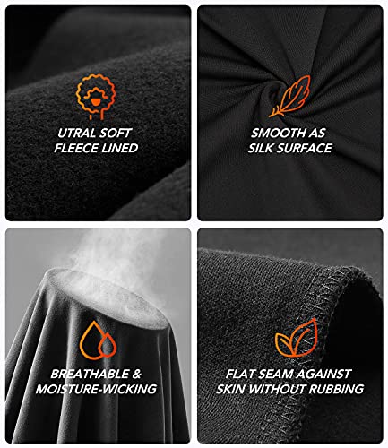 Image of Thermal Underwear for Women Long Johns Set Fleece Lined Winter Cold Weather
