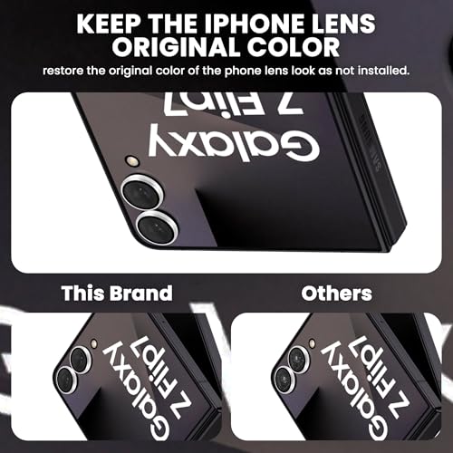 Image of FIRST MART Silver Camera Ring Guard Protector for Samsung Galaxy Z Flip 7 | Tempered Glass with Metal Alloy Rings, HD Clear, Scratch Resistant, Case-Friendly | Pack of 1