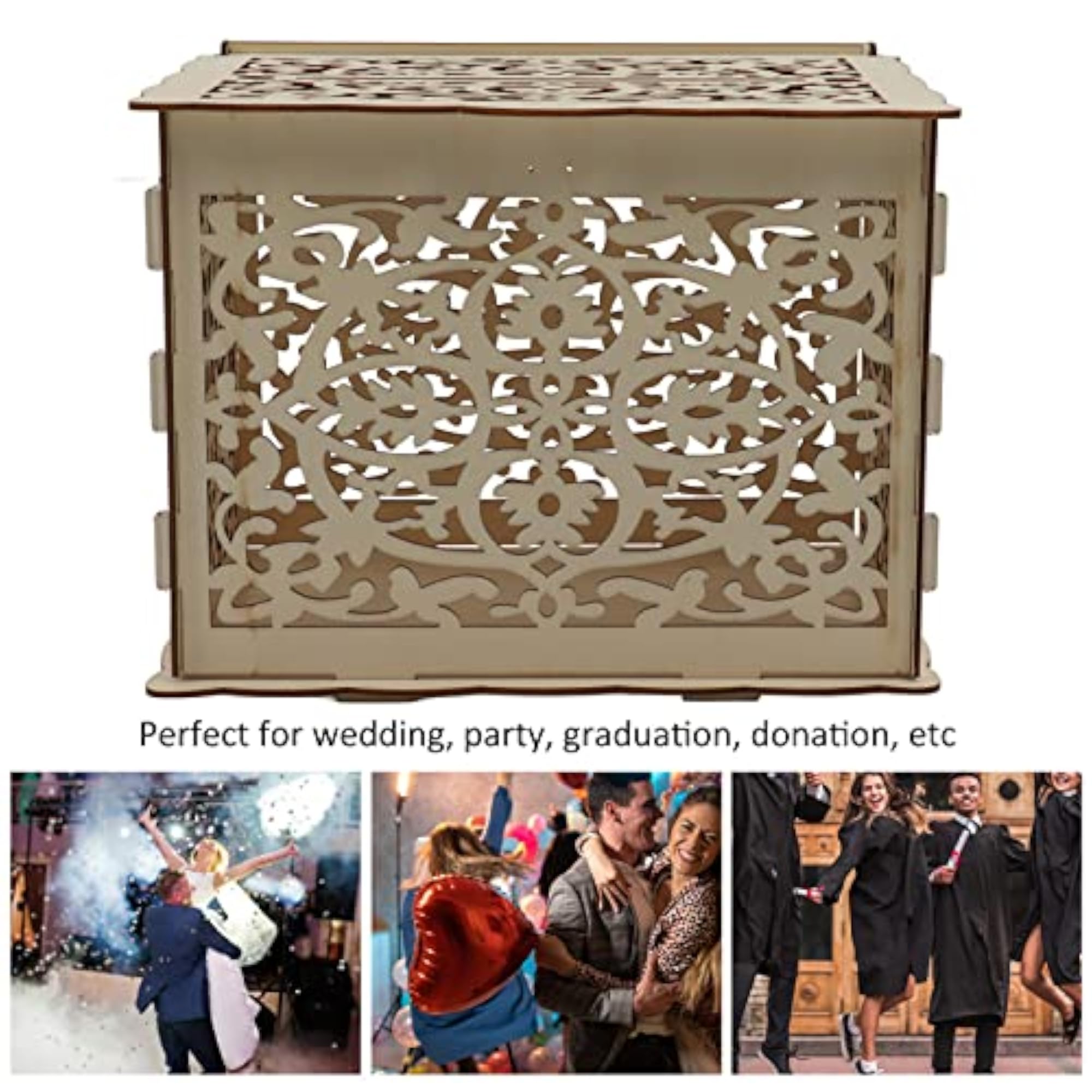DIY Wooden Box with Lock and Keys for Donations