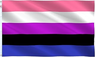 Genderfluid Pride Flag,LGBT Genderfluidity Banner |Fade-Resistant Dye Used for Vivid Colorswith Brass Grommets-100% Super Polyester Material -Complete Set Pride Banner