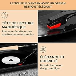 Auna Platine Vinyle Bluetooth, Tourne Disque Vinyle CD & USB avec Haut Parleur, Tourne-disques Audio Vinyle 33 Tours… - Les Beatles, Paul McCartney, John Lennon, RIngo Starr, George Harrison Auna Platine Vinyle Bluetooth, Tourne Disque Vinyle CD & USB avec Haut Parleur, Tourne-disques Audio Vinyle 33 Tours… – Image 5