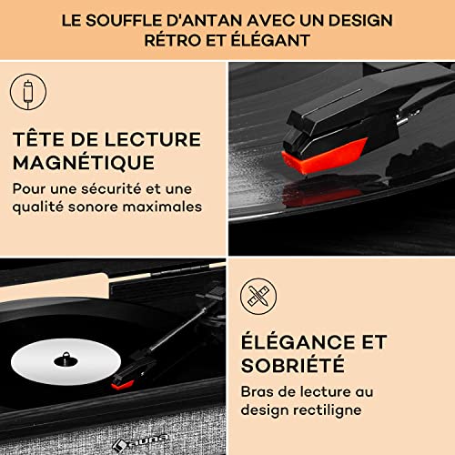 Auna Platine Vinyle Bluetooth, Tourne Disque Vinyle CD & USB avec Haut Parleur, Tourne-disques Audio Vinyle 33 Tours… - Les Beatles, Paul McCartney, John Lennon, RIngo Starr, George Harrison Auna Platine Vinyle Bluetooth, Tourne Disque Vinyle CD & USB avec Haut Parleur, Tourne-disques Audio Vinyle 33 Tours… – Image 6