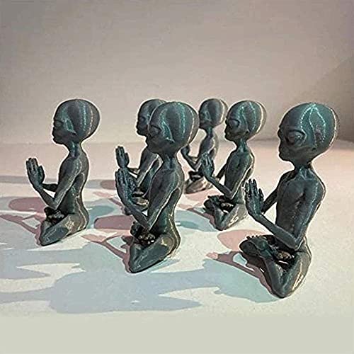 Jtyx Meditating Alien Yard Statue Unique Resin Art Lawn Sculpture Outdoor Alien Garden Figurines Sitting Garden Craft Ornament Best Decoration For Lawn Porch Pond Patio Yard Art #TOP5