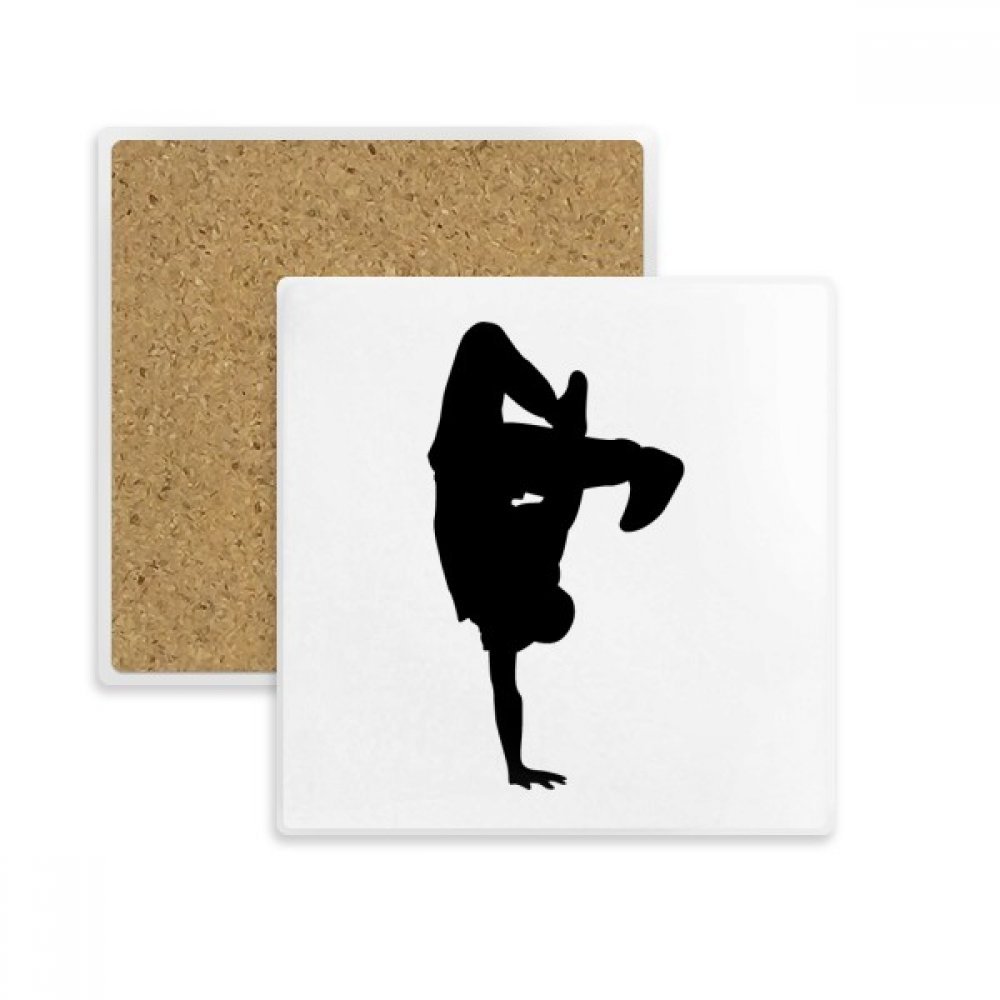Sous-verre danseur sport en pierre absorbante multicolore pour tasse et verre