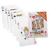 Toyvian Jeu De Cartes à Jouer Géantes Grandes Cartes à Jouer De Poker pour...