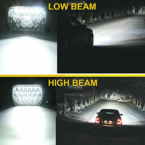 Led Headlight Conversion Kit 7X6 5X7 Inch Sealed Beam Lights Bulb For Ford Truck F550 F600 F650 F700 F750, Replace H6014 H6052 H6054 Super Bright 6000K White High Low Dual Beam (Package Of 2Pcs) #TOP5