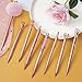 WEMATE 8Pcs Ballpoint Pens Set Metal Crystal Diamond Pen Glitter for Journaling Pen Bling in Black & Blue Ink Pretty Cute Pens Fancy Pens Mother's Day Gifts for Women Wedding School Office (Rose Gold)