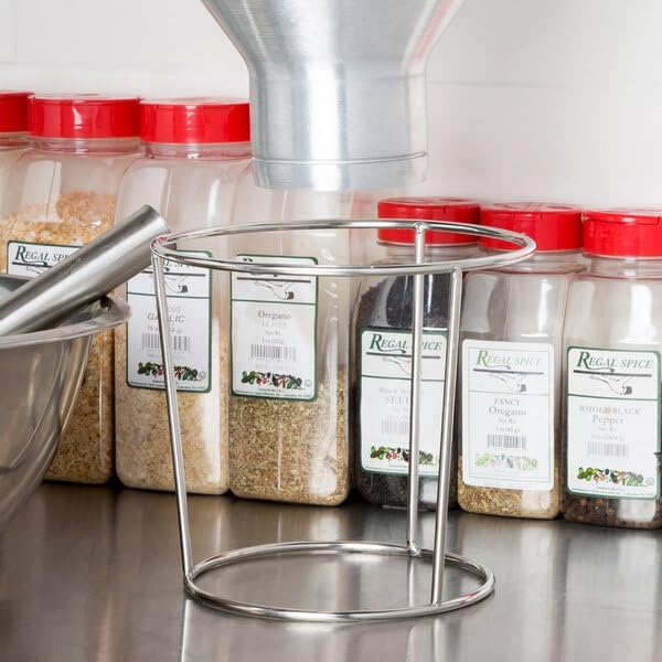 Miniatura 4 de Dispensador profesional de masa de aluminio de 88 onzas con soporte, plata, forma redonda, para panqueques y gofres, tasa de dispensación de 0.7-2