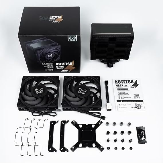 Scythe Kotetsu 4 Dual Fan Black Edition CPU Hava Soğutucu, Intel LGA1700, LGA1151, AMD AM5, AM4 Desteği, 120mm, Tek Kule (Kotetsu 4 Dual Fan Black Edition)
