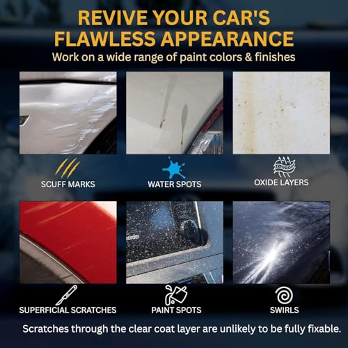 Image of EcoCare Car Scratch Remover Wax Polish for Vehicles | Repair Deep Scratches Swirl Remover and Paint Restorer Kit with Microfiber Cloth Polishing & Waxing Set for Cars, Bikes & Ev's 300ML (Pack Of 2)