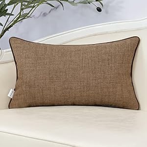 Yangest Patchwork Pillow Cover 12x20 Inch Luxury Cotton and Linen Cushion Cover Faux Leather Pillowcover for Couch Bedroom Living Room, Brown Yangest Patchwork Pillow Cover 12×20 Inch Luxury Cotton and Linen Cushion Cover Faux Leather Pillowcover for Couch Bedroom Living Room Brown