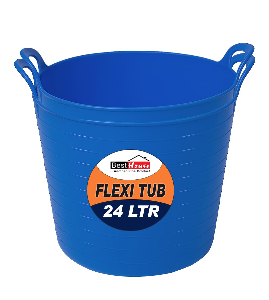 Best House | 3 Pcs of Flexi Tub with Handles | Small Size | Mini | 7 Litres | Black | Garden Tubs | Plastic Storage Container for Home, Washing, Garden Waste and DIY Projects — view 15