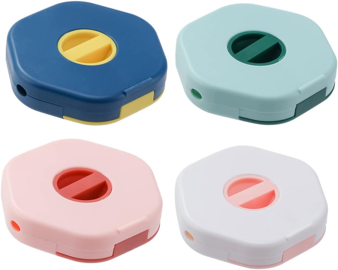SHINEOFI 4 Pack Data Cable Storage Box ABS Cord Organizer Portable