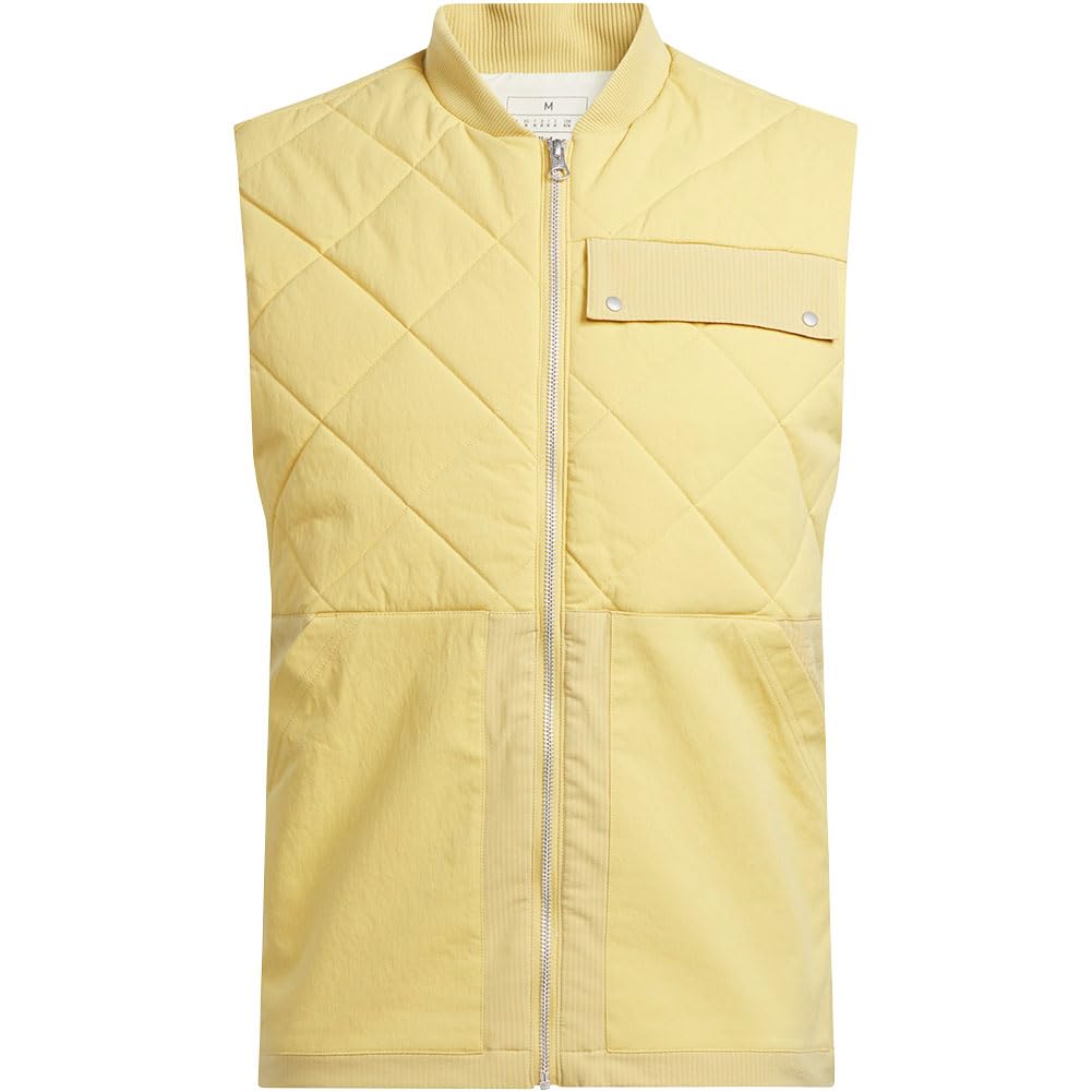 adidas Men's GO-to QUILITED DWR Full Zip Vest, Oat, M