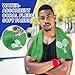 VitalCozy 3 Pcs Tennis Towel Cotton 30x14 Inch Embroidered Sports Towel Funny Tennis for Women Men Sports Player Fitness Accessories(Green Blue Gray,Classic Style)