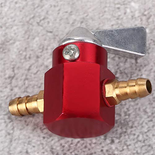 image for KIMISS Universal 6mm CNC Aluminum Inline Gas Fuel Tap Petcock Switch F