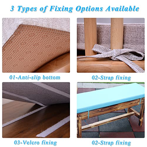 Rqpcsc Custom Outdoor Waterproof Bench Cushion, Personalized Size Garden Patio Bench Pads, Outdoor Furniture Non-Slip Cushion, 50D High Density Sponge Cushion, Bay Window Cushion, Porch Swing Cushion #TOP4