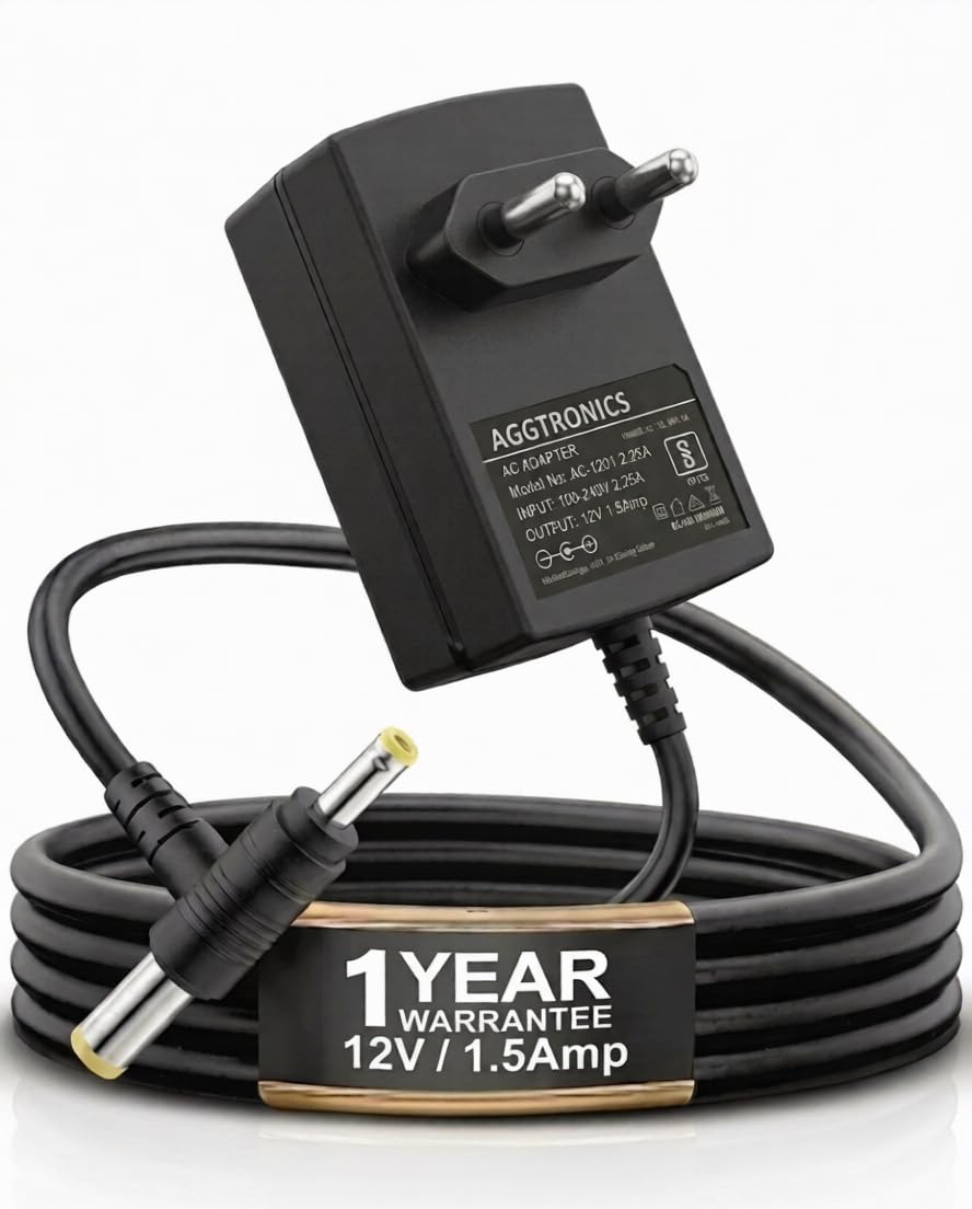 12V 1.5Amp DC Power Supply Adapter, 12 Volt 1.5A SMPS for LCD, TV, LED Strip Light, CCTV Camera, Setup Box, Broadband, Routers AC Input 100-240V, DC Output 12v 1.5amps, (4mm + 5.5mm) Jack-image-46
