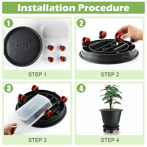 Image of RooTrimmer 3 Pack 16 Inch Rolling Large Plant Pots