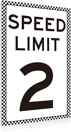 Decoración de cumpleaños de coche de carreras, letrero de límite de velocidad 2, decoración de fiesta de cumpleaños de coche de carreras, letreros