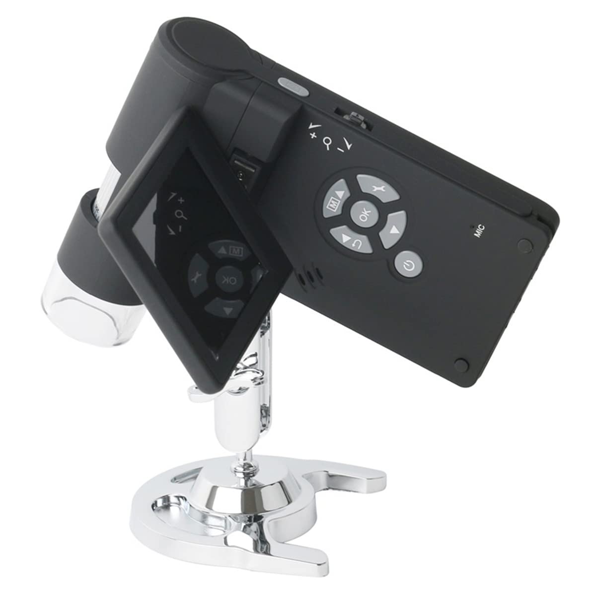 Accessori per Microscopio Smicroscope per Adulti: Microscopio Digitale Portatile da 5 MP con Display LCD da 3,5", Ingrandimento 1-500X E 8 LED.