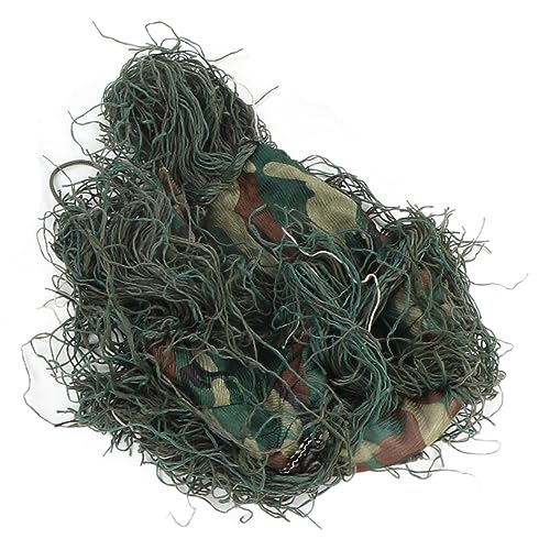Ghillie Suit, 5 Em 1 Green Camo Ternos Inclui Jaqueta Calças Capuz Saco de Transporte Fitas Camuflad