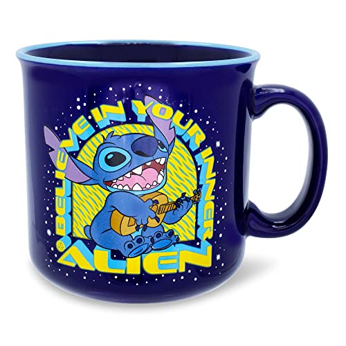 Disney Lilo & Stitch "Believe In Your Inner Alien" Camper Mug | Holds 20 Ounces