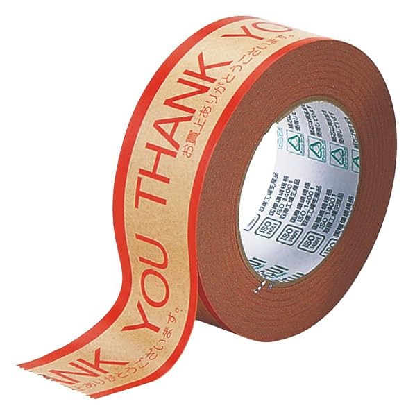 Amazon.co.jp: 柄入りクラフトテープ THANK YOU 45mm幅×50m巻 大字 1巻