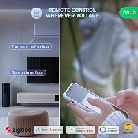 NOUS A7Z ZigBee Smart Steckdose mit Energieüberwachung, 16A, App- & Sprachsteuerung, Zeitplan & Timer, Kompatibel mit Alexa, Google Home, Home Assistant, Tuya, ZigBee-Hub Erforderlich, 1 Pack – Ansicht 4