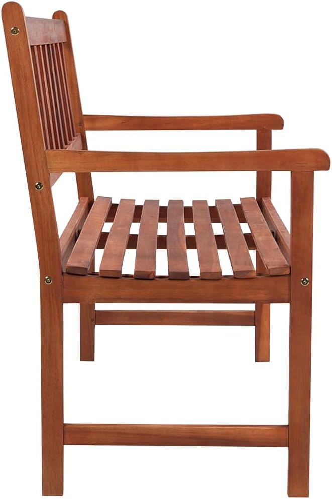 Patio Bench with Cushion,Porch Bench,Picnic Bench,Garden Benches for Outdoors,Includes Galvanized Hardware,for Patio, Porch, Backyard, Balcony, Poolside and Garden, 47.2'' Solid Acacia Wood