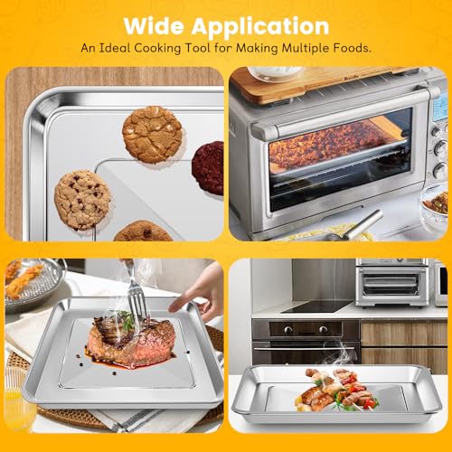 Image of 11.77 inch x 11.77 inch Baking Pan for Breville BOV800XL BOV810BSS BOV845BSS BOV900BSS Smart Oven, Compatible with Ninja SP100 SP101 SP1001C SP201 Air Fry Oven