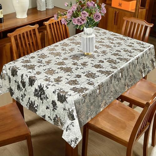 Image of Dakshya Industries PVC Waterproof Withoutlace Dining Table Cover (Size - 54X78 Inch) Rectangle 6 Seater Heat Rasistant, A2