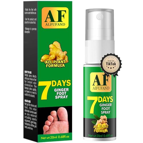 7 Days Ginger Foot Spray - Odor Control & Callus Care, Natural Gi...