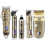 RESUXI Hair Clippers for Men Beard Trimmer Nose Hair Trimmer Electric Shaversf for Men 5pcs Set,Cord