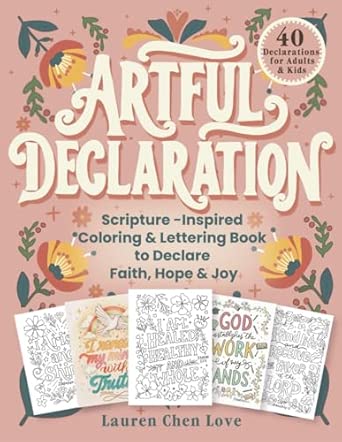 Amazon.com: Artful Declaration: Scripture-Inspired Coloring & Lettering ...
