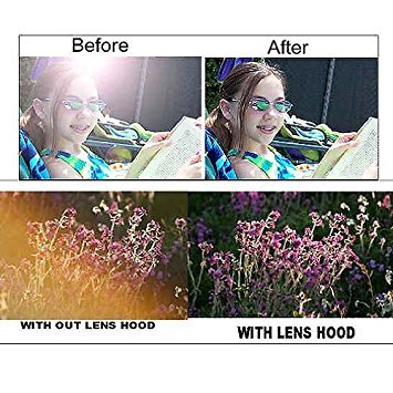 Parasol de objetivo fotográfico de 58 mm de CamRepublic para Nikon AF S Nikkor 50 mm f/1.8G, AF S NIKKOR 50 mm f/1.4G, AF S DX NIKKOR 55, 300 mm F4.5, 5.6 G lentes ED VR