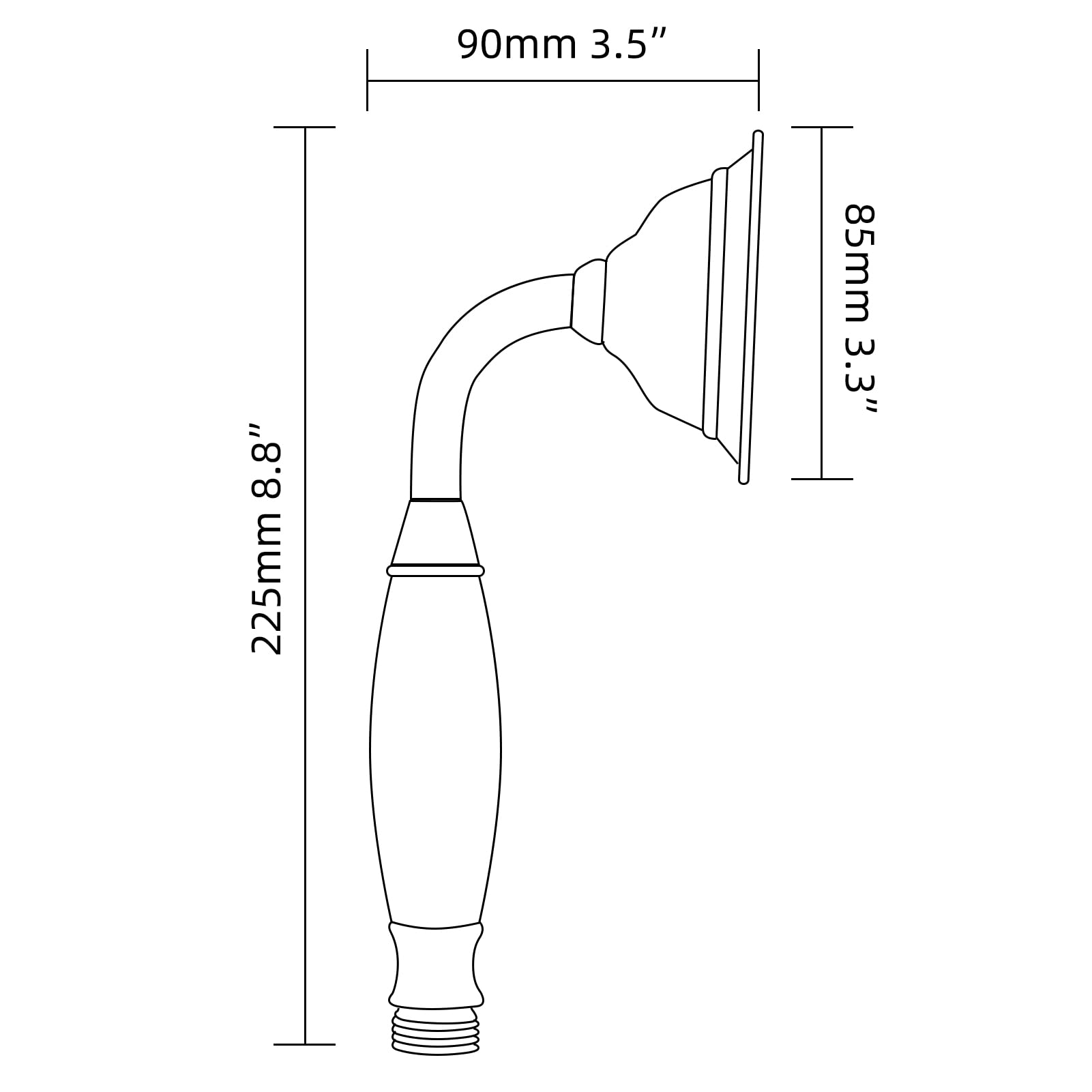Wysokociśnieniowa mosiężna ręczna głowica prysznicowa tradycyjna olejoodporna brąz spray prysznicowy do łazienki BS126R i design dla Ultimate t