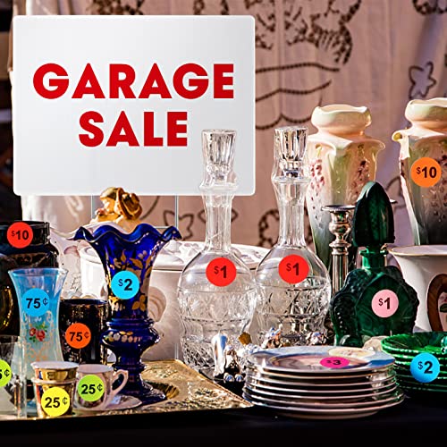 Blank Yard Signs With Stakes, 4 Pack 17 X 12.5 Inches Waterproof Corrugated Plastic Lawn Sign Double Sided For Garage Sale, Yard Sale Signs/Real Estate Signs, Garden Signs For Party Decorations With Jute Rope And Price Stickers #TOP5